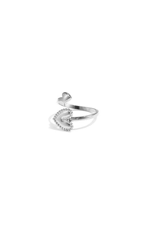 Verstelbare harten ring zilver