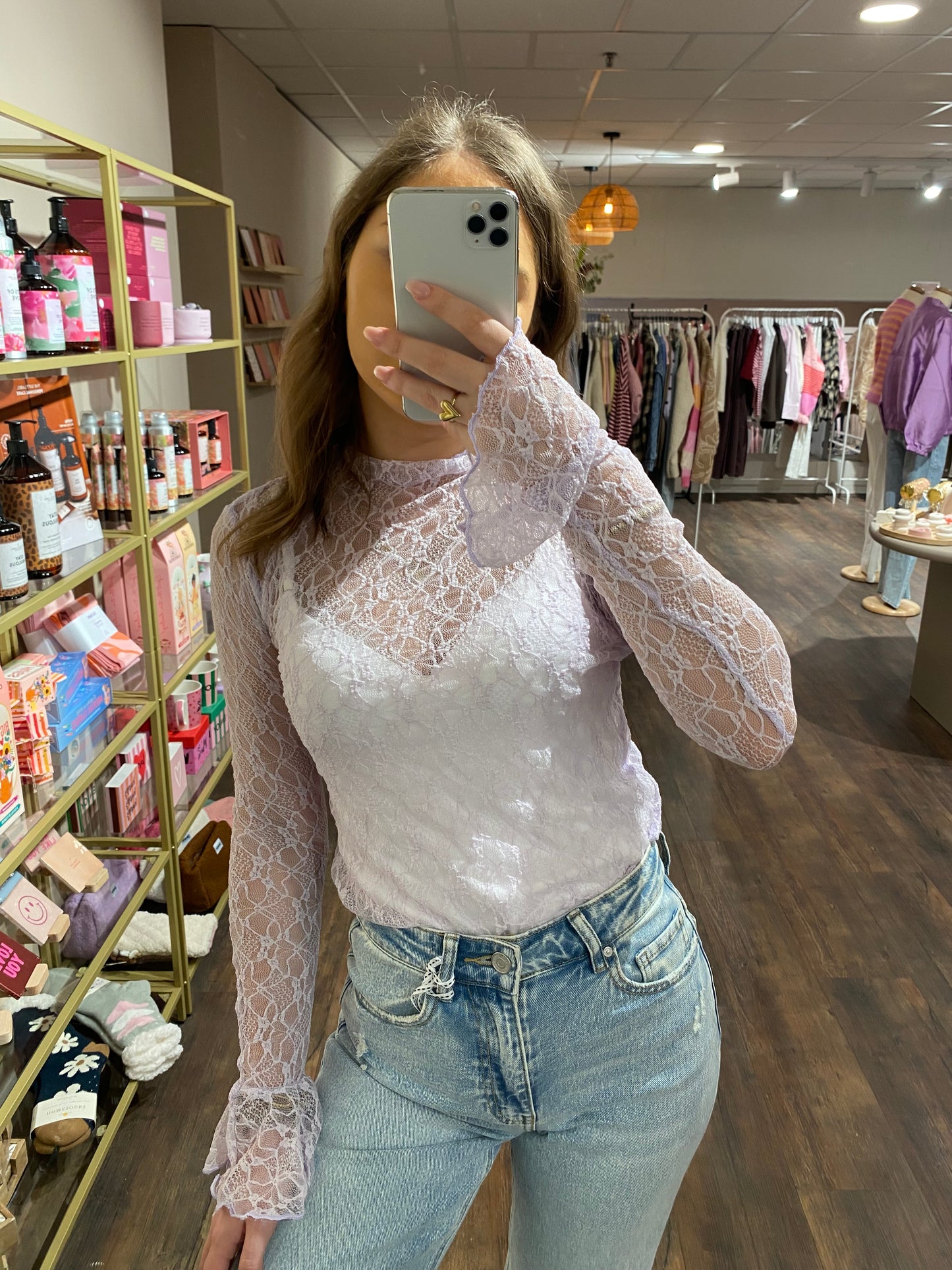 Anna - lace top lichtpaars