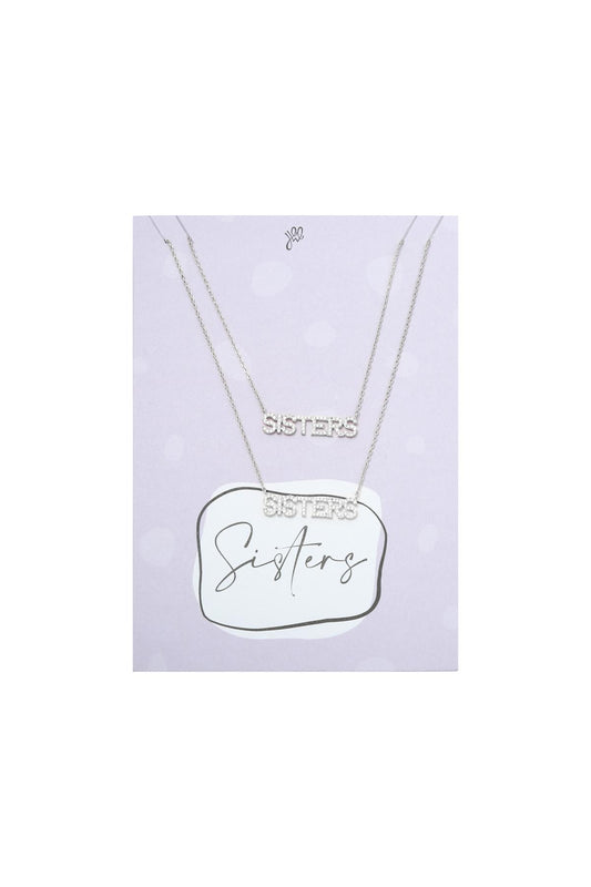Sisters set zilver koper ketting