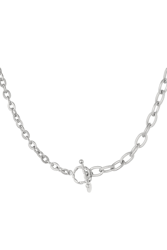 Schakelketting met ronde sluiting zilver