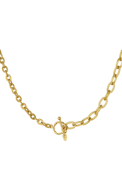 Schakelketting met ronde sluiting goud