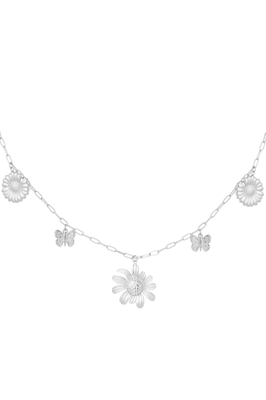 Flowerlicious ketting zilver