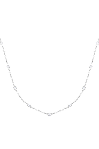 Diamond ketting zilver