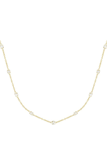 Diamond ketting goud