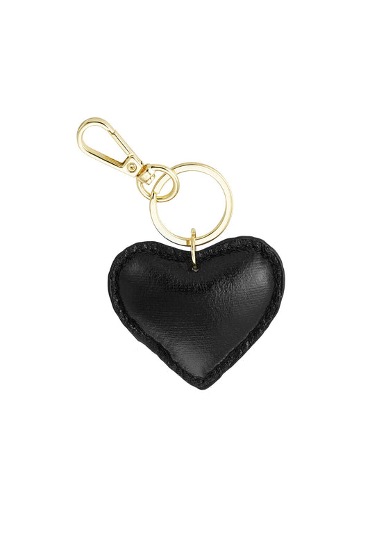 Hart sleutelhanger zwart