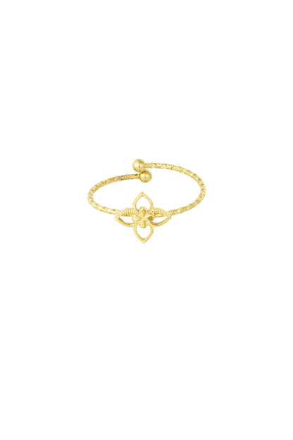 Klassiek bloem ring goud