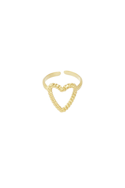 Change of heart ring goud