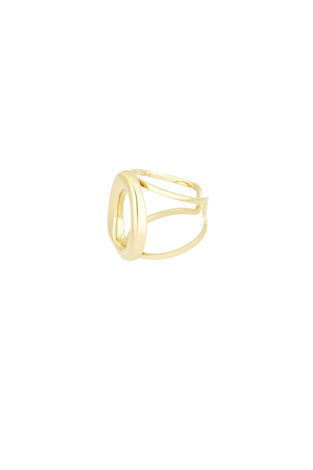 Bold circle ring goud