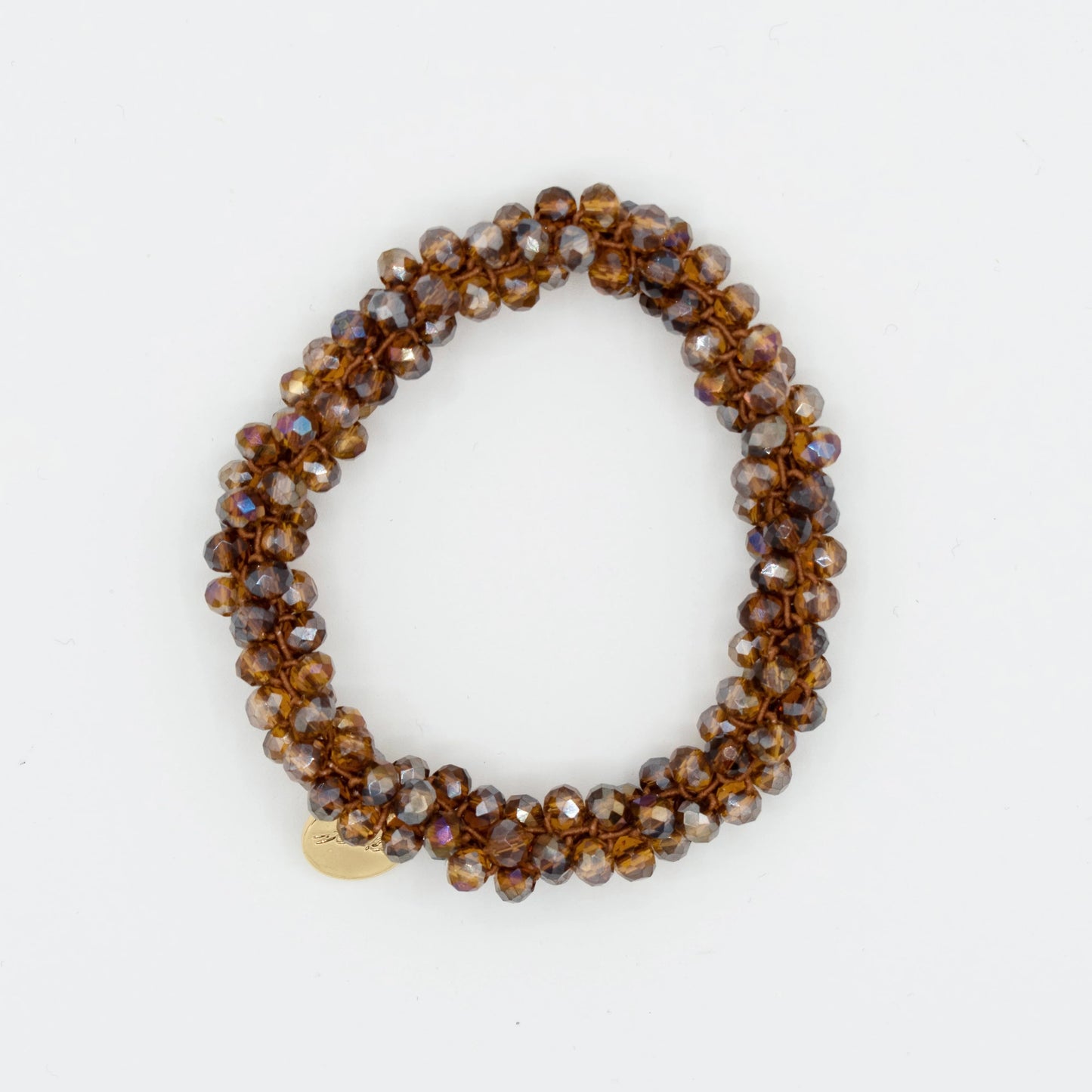 Stiekie Slim Café Doré - Kralen Haarelastiek & Armband