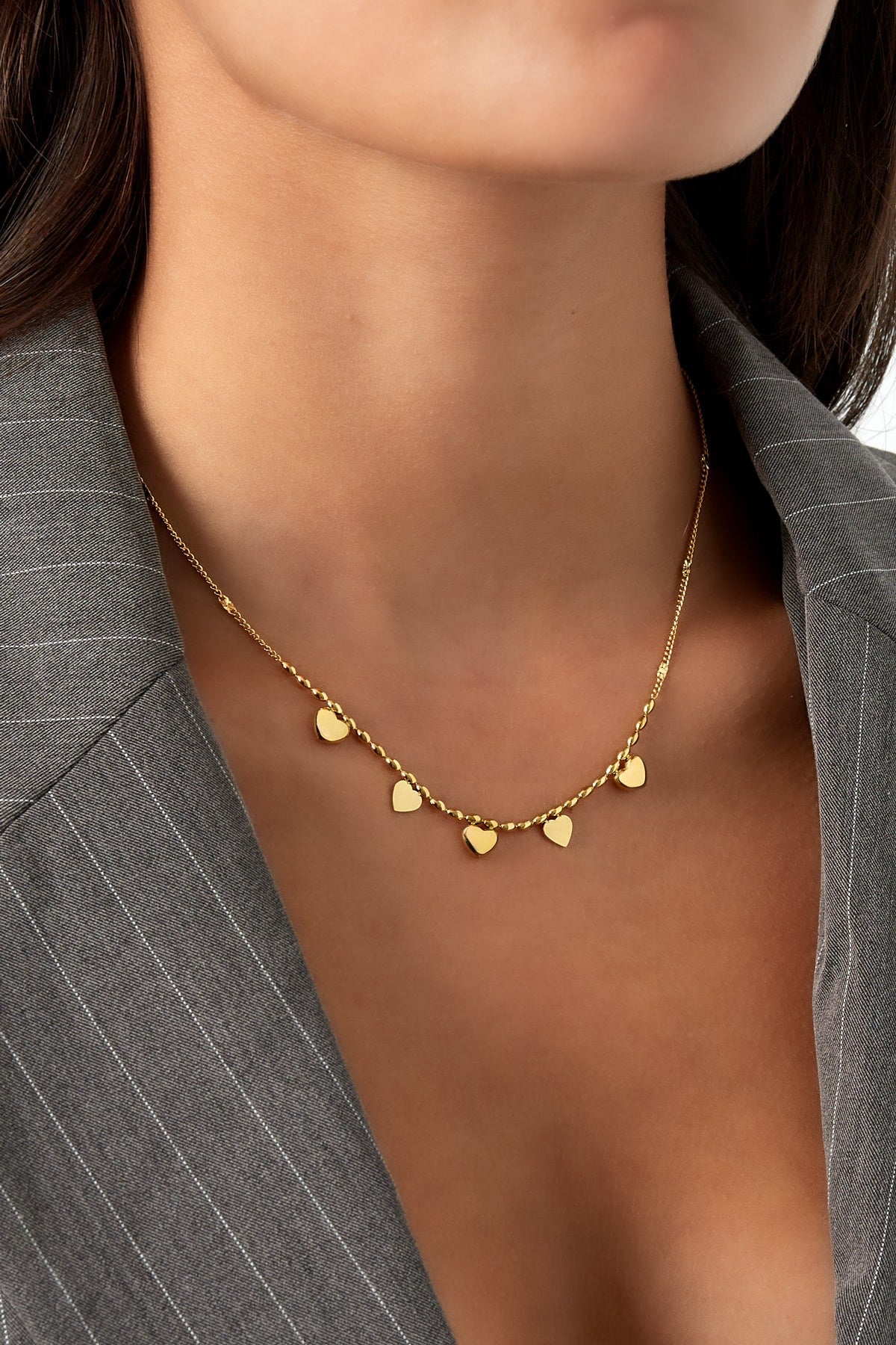 Tiny heart affair ketting goud