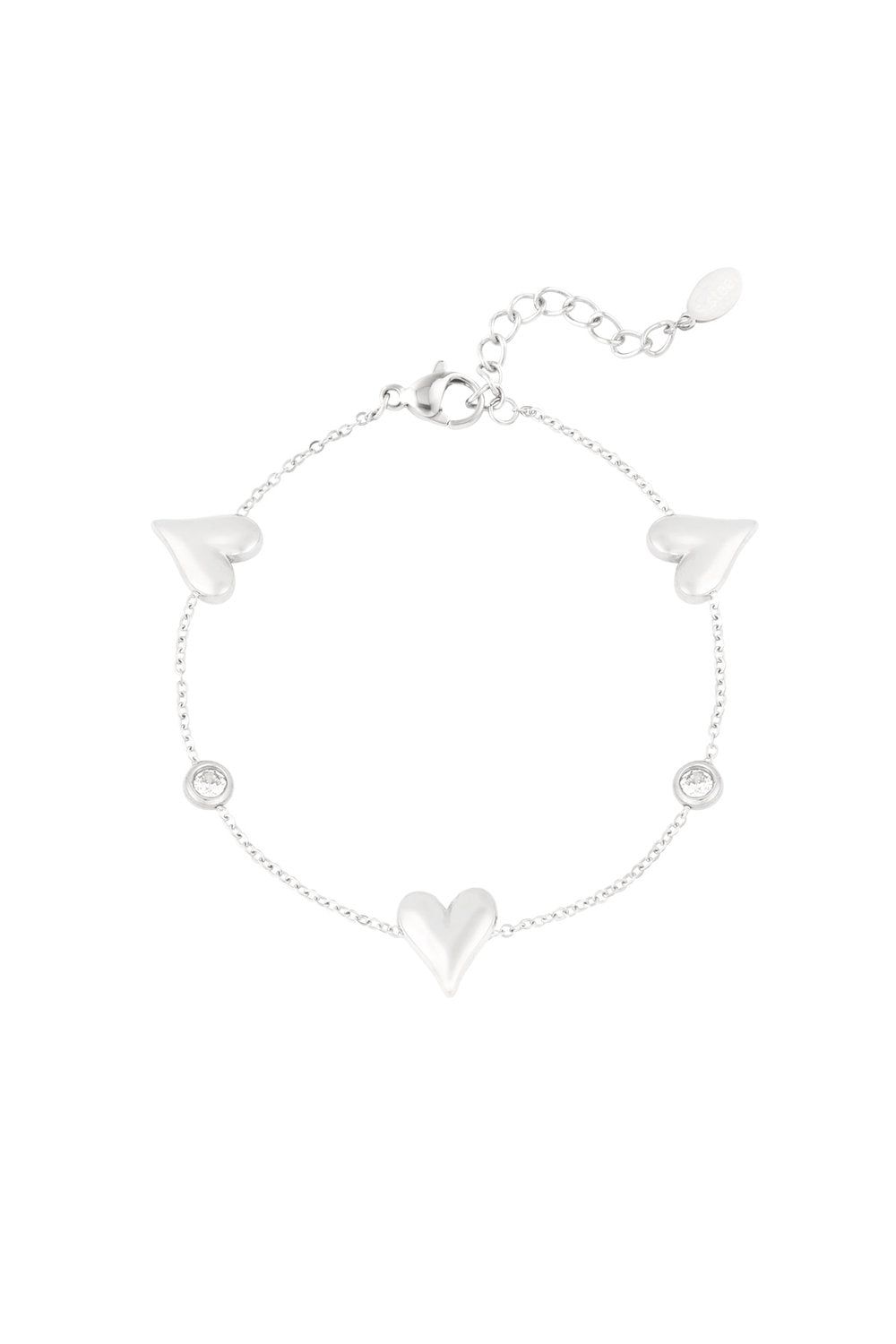 Gleaming love armband zilver