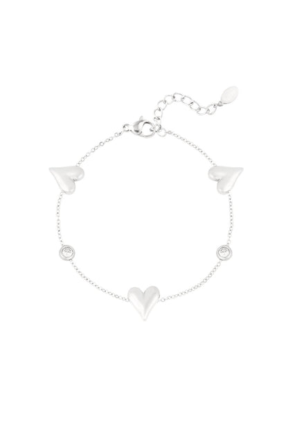 Gleaming love armband zilver