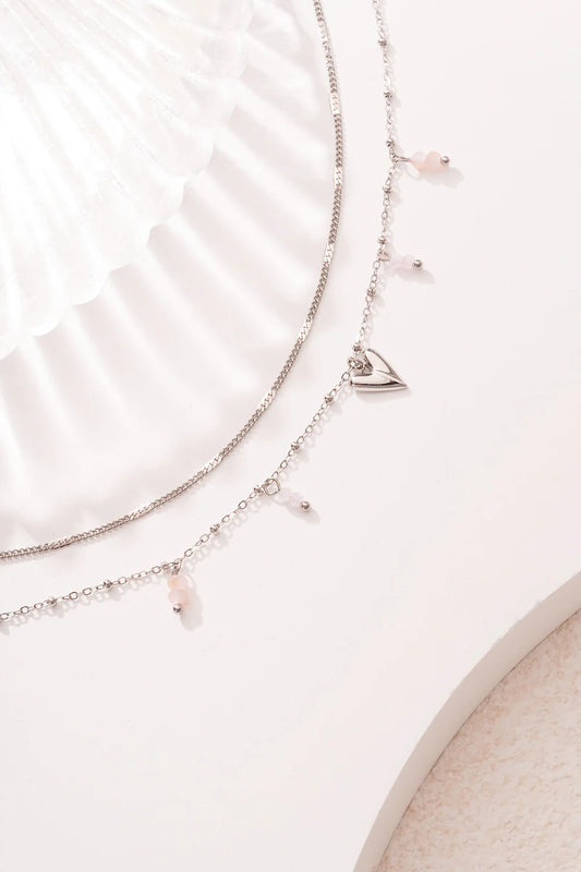 Dubbele liefde armband zilver