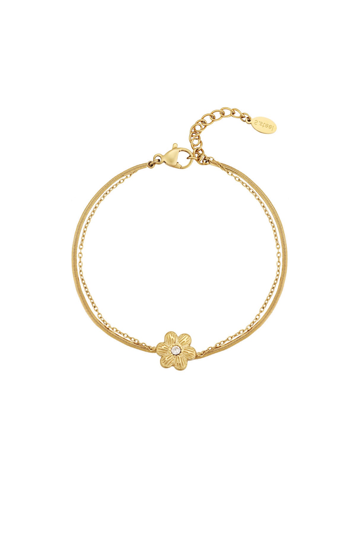 flower love armband goud