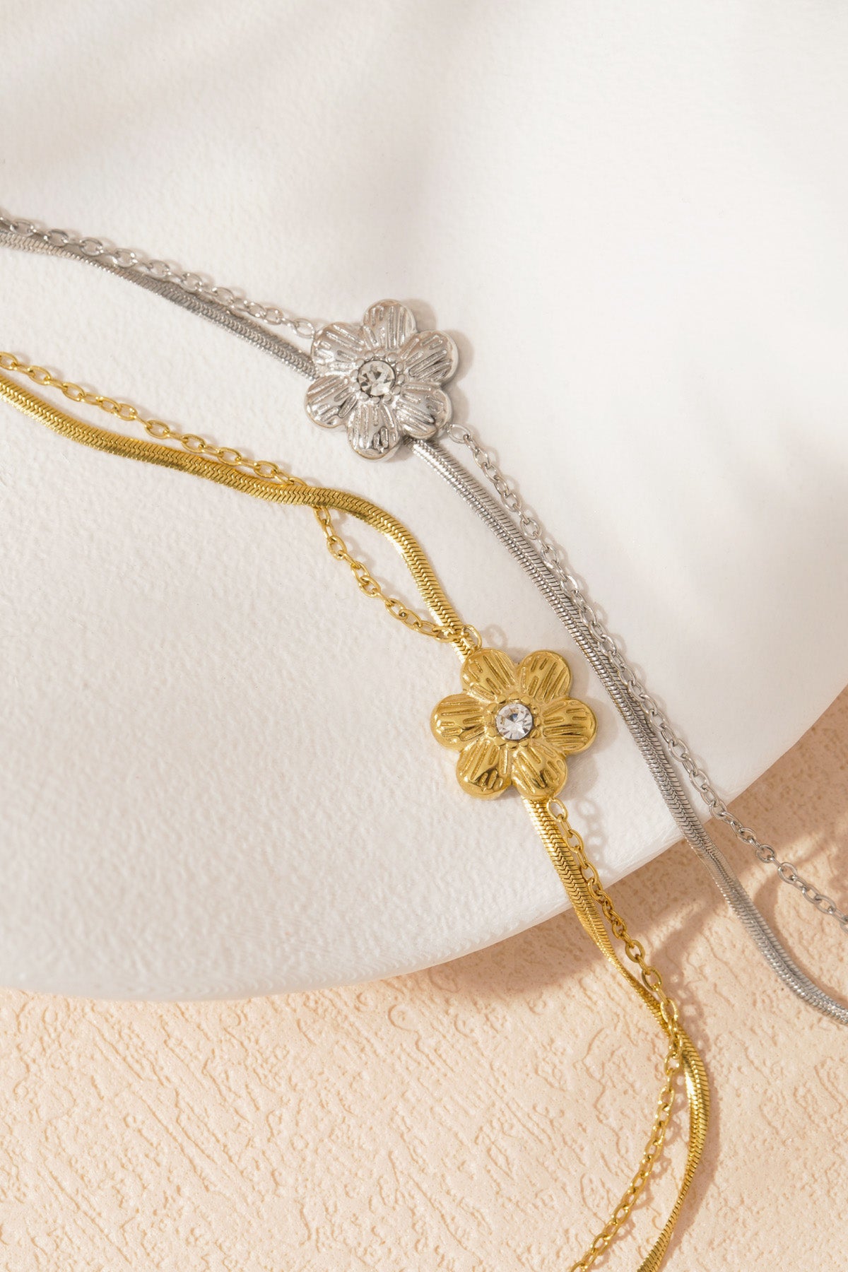 flower love armband zilver