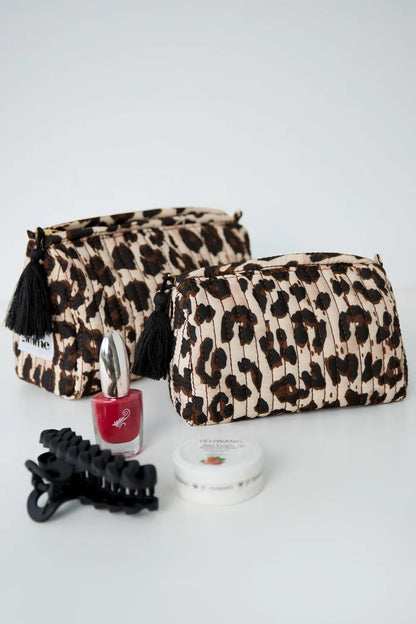 Makeup tas luipaard print