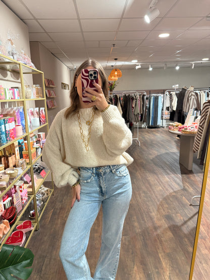 Romy - trui creme