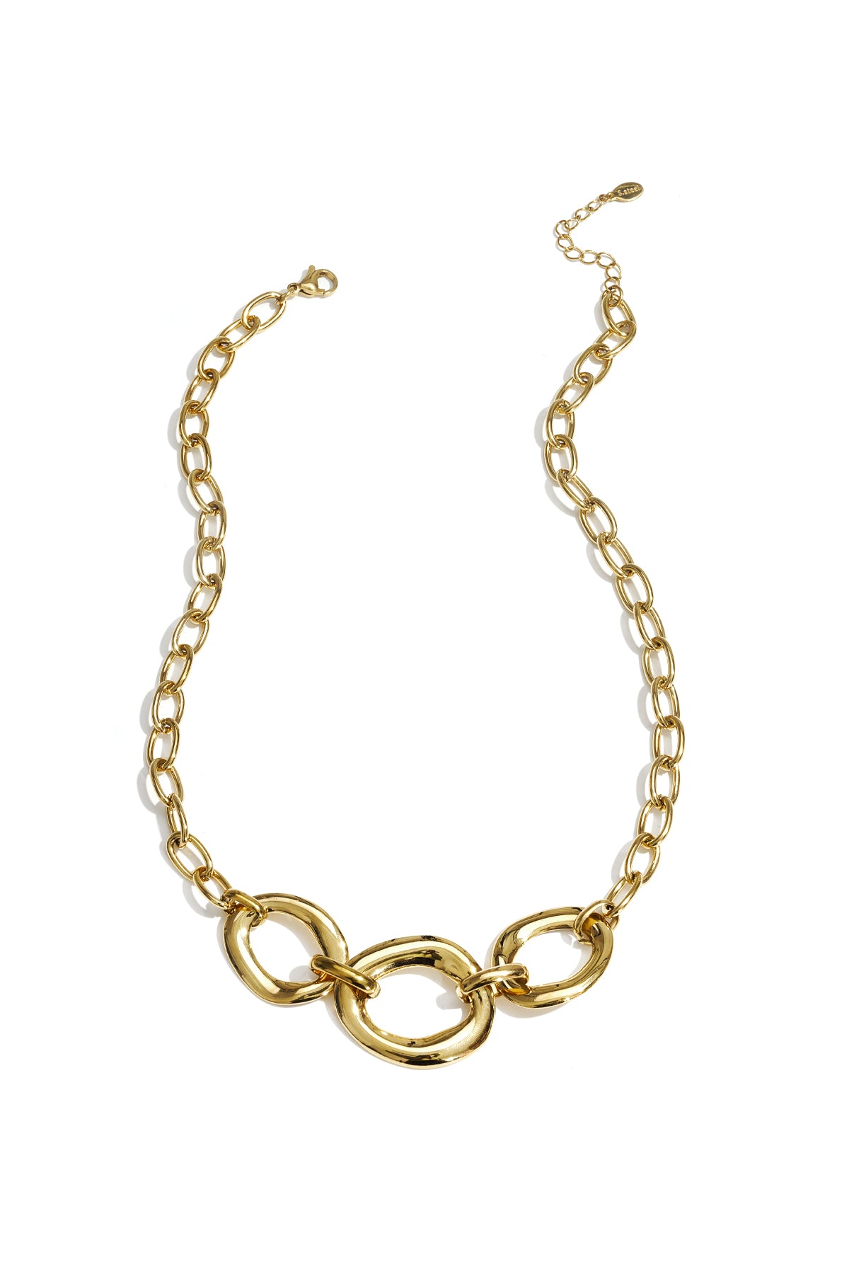Ronde statement ketting goud