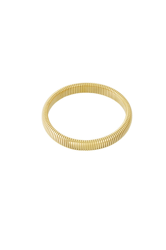 Bangle armband bold & trendy 10mm goud
