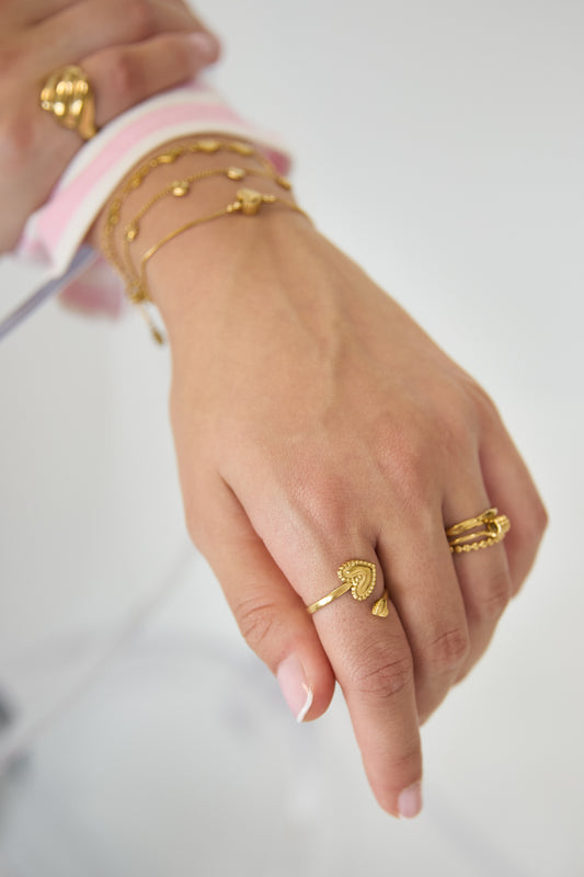 Verstelbare harten ring goud
