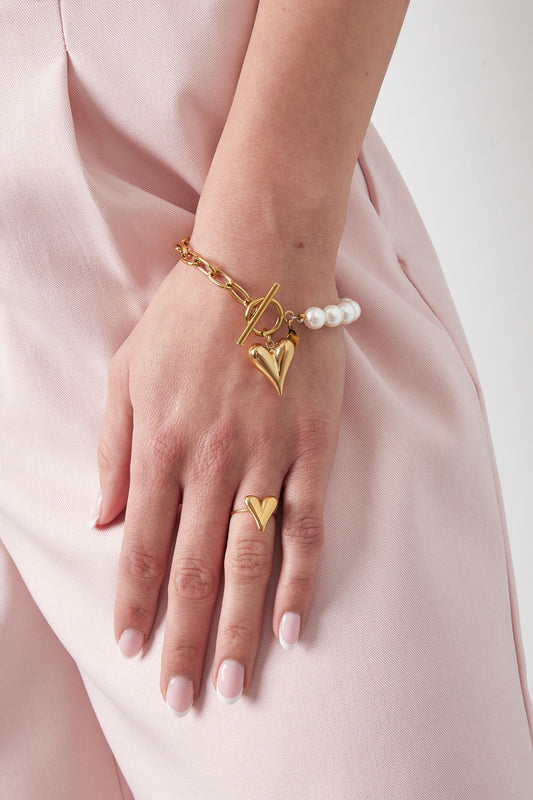 Double love armband goud