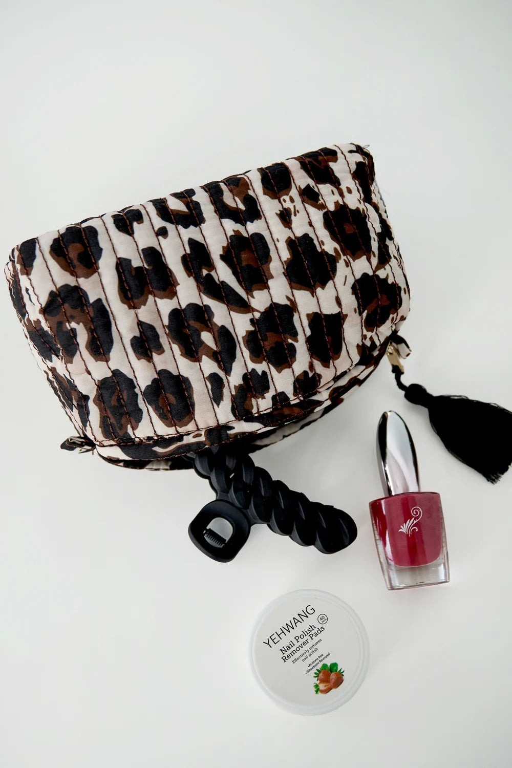 Makeup tas luipaard print