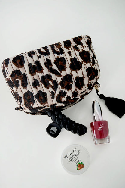 Makeup tas luipaard print