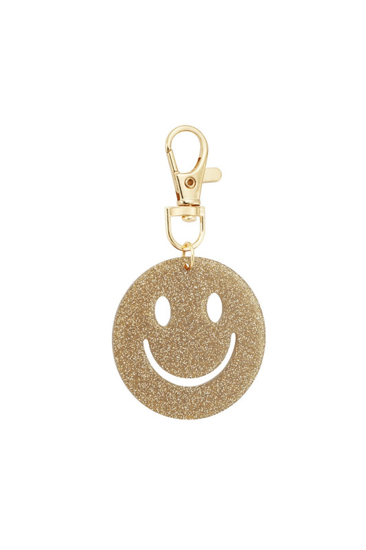 Keep smiling sleutelhanger bruin