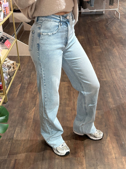 Fay - wide leg jeans lichtblauw tall