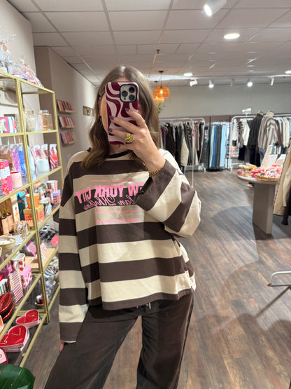 Tess - gestreepte NYC top