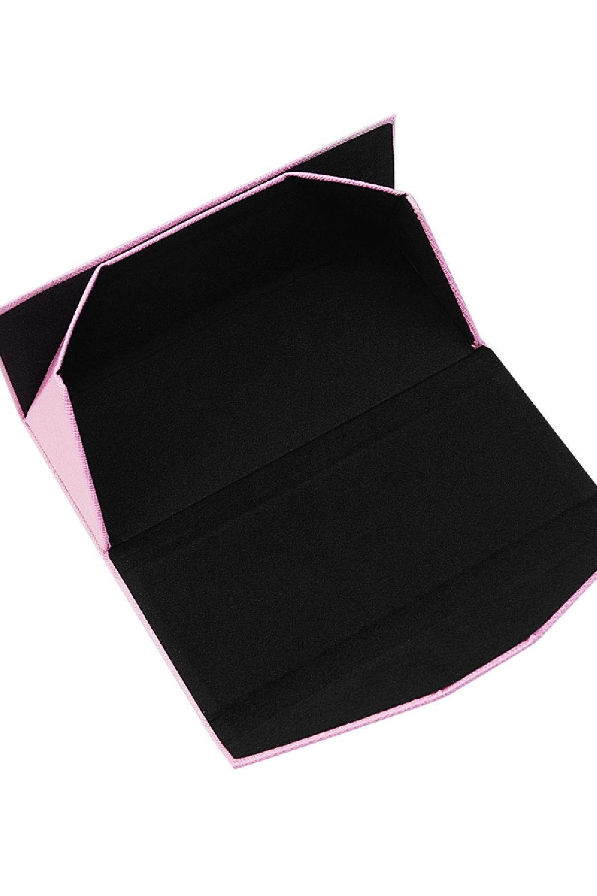 Zonnebrillen koker opvouwbaar roze