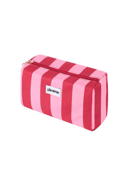 Makeup tas grote streep roze/rood