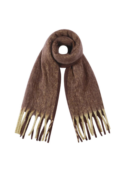 Wintersjaal gekleurd bruin