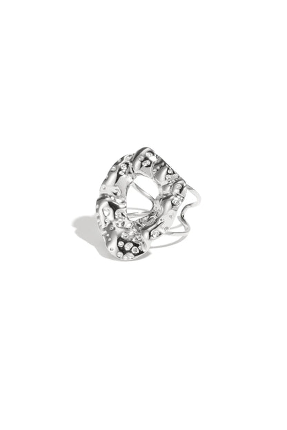 Chunky ovaal ring zilver