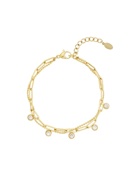Sparkle armband goud