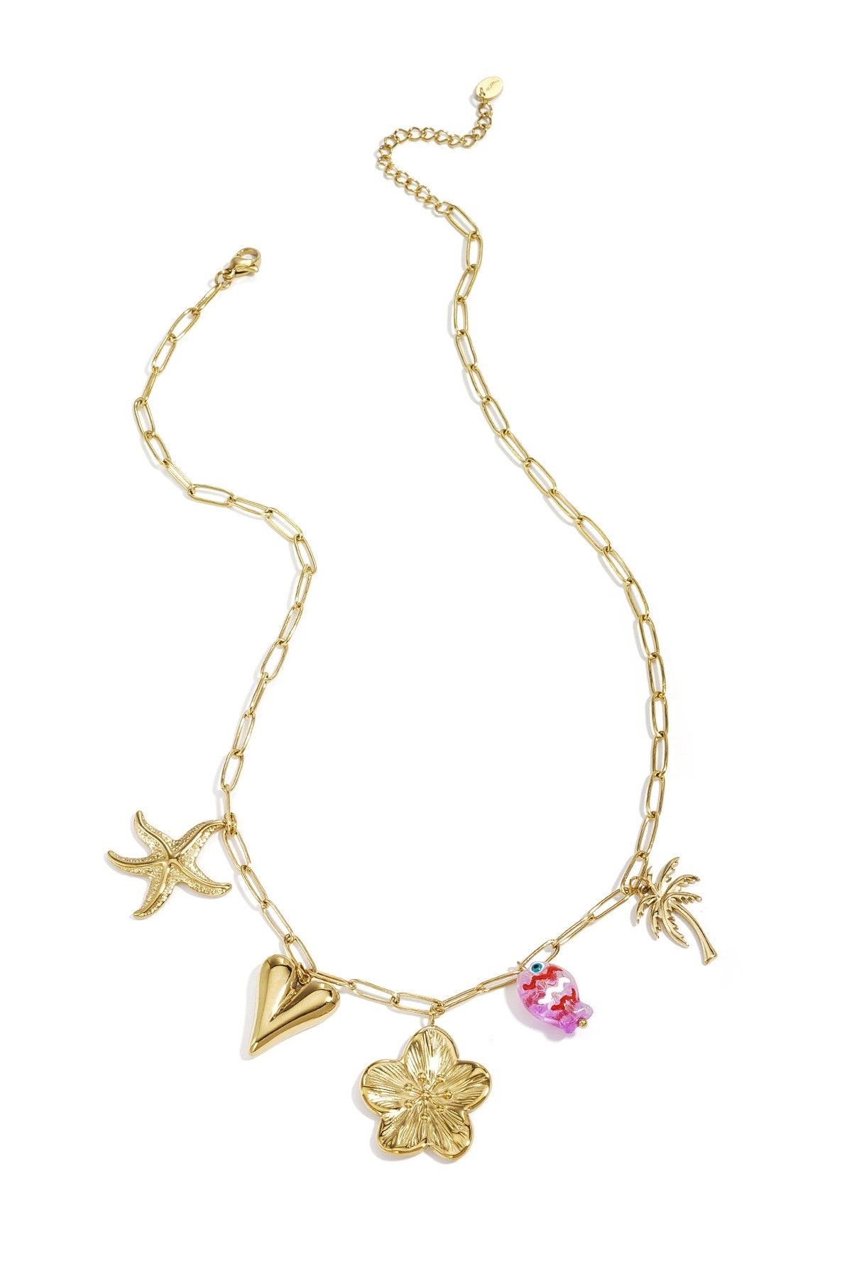 Zomer bedels ketting goud