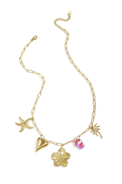 Zomer bedels ketting goud