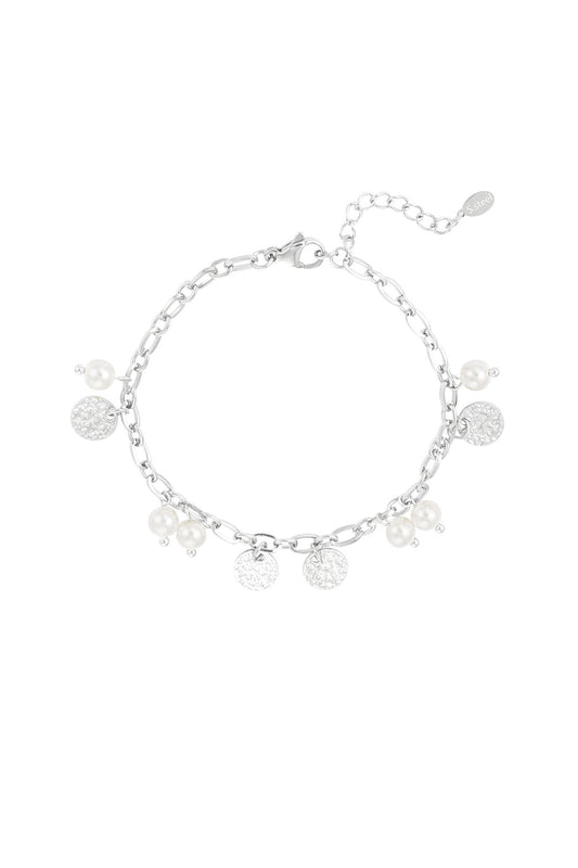 Lucky pearls armband zilver