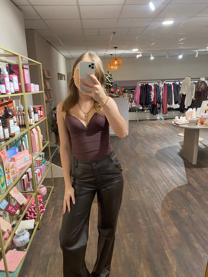 Mia - shapewear body bruin