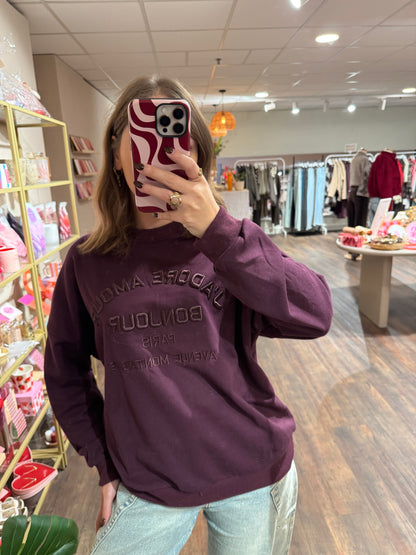 Lotte - plum embossed sweater