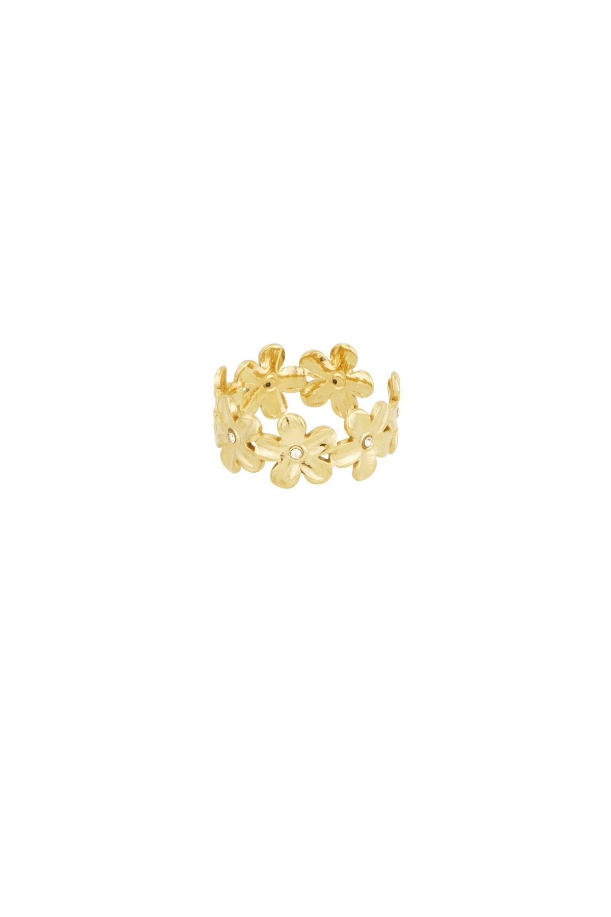 Infinite flowers ring goud