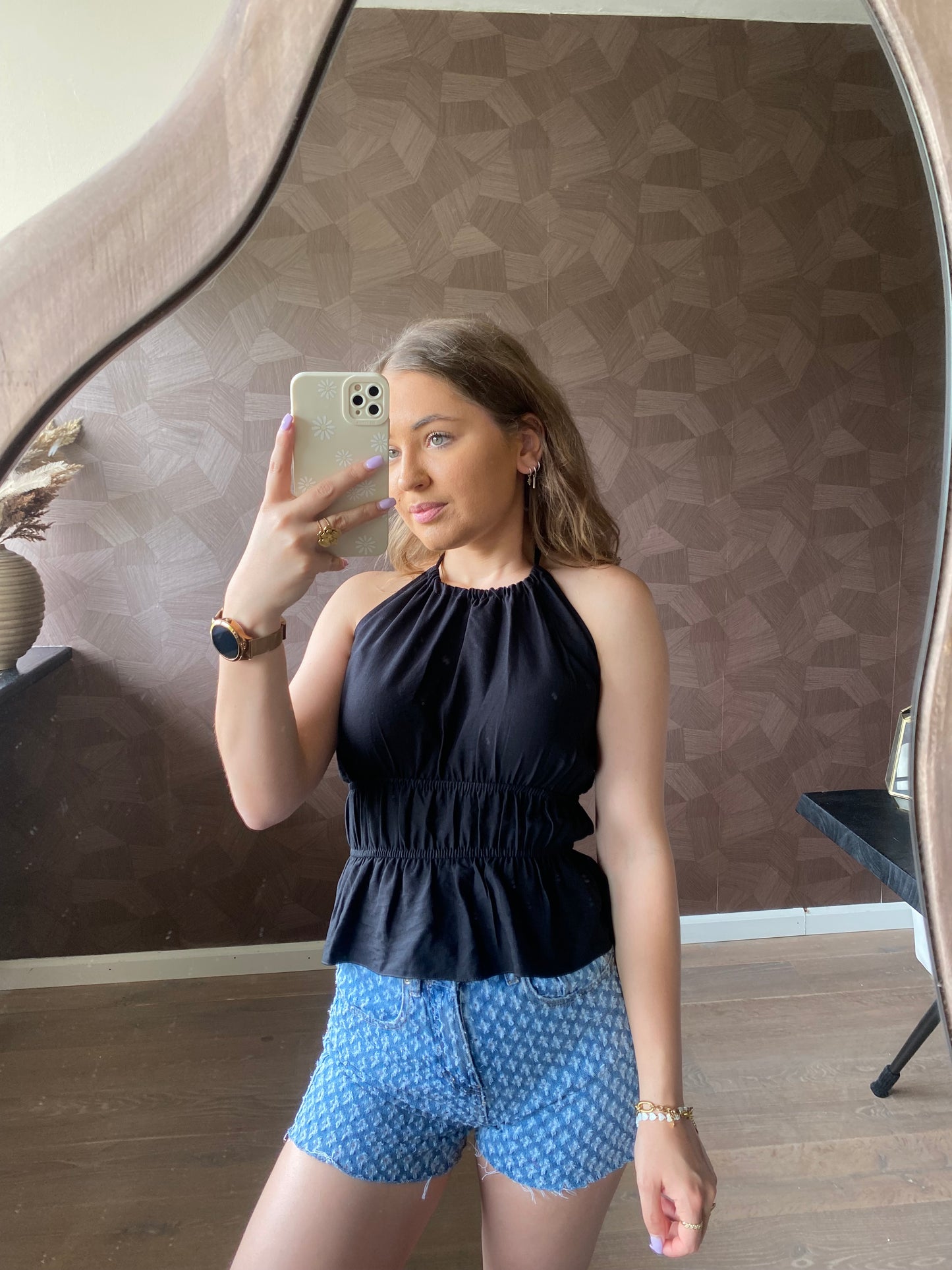 Belle - zwarte halter top