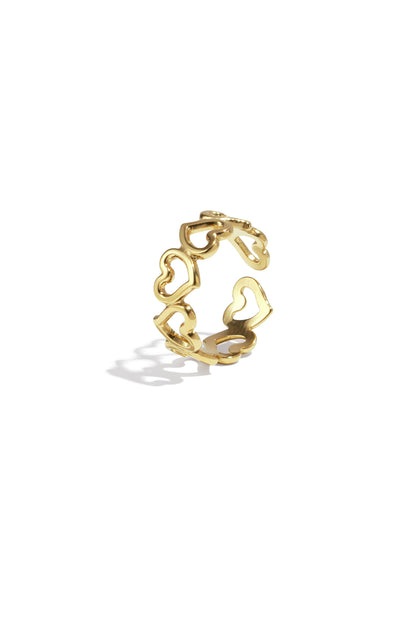 Twisted love ring goud
