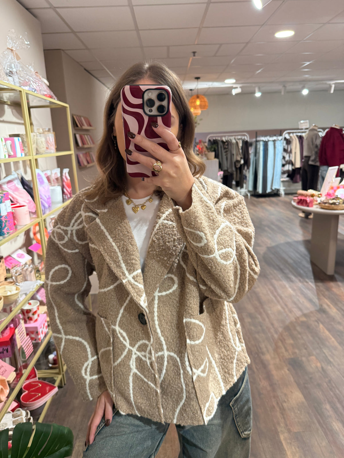 Rosalie - swirl bouclé jasje beige