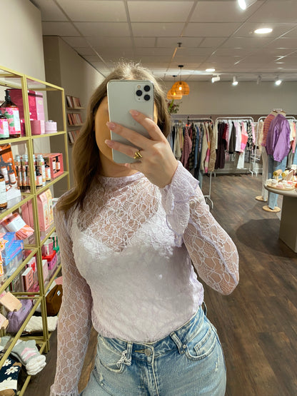 Anna - lace top lichtpaars