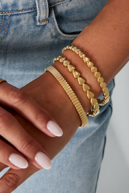 Bangle armband cirkels goud