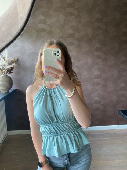 Belle - mintgroen halter top