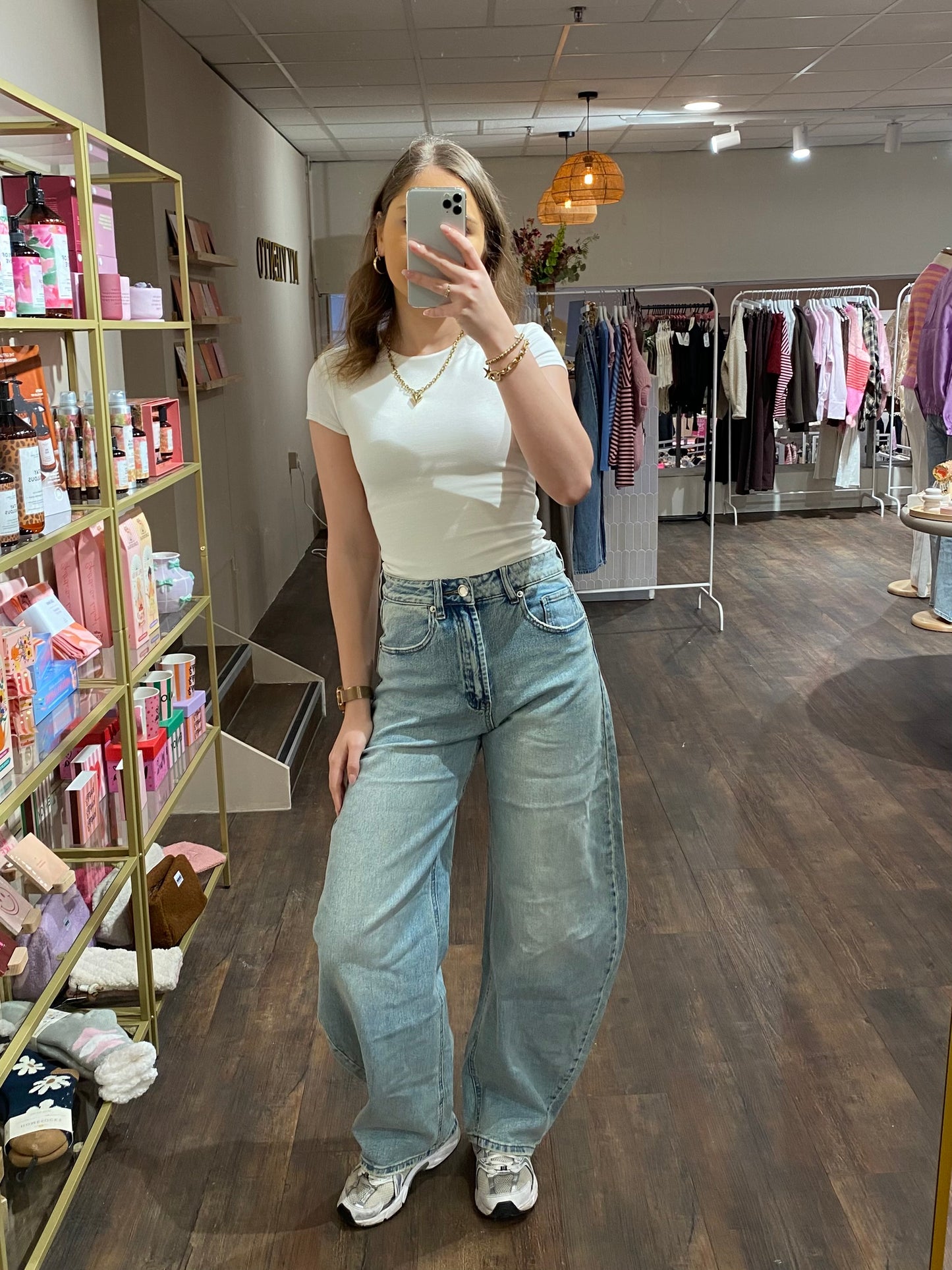 MV - basic top met korte mouwen creme