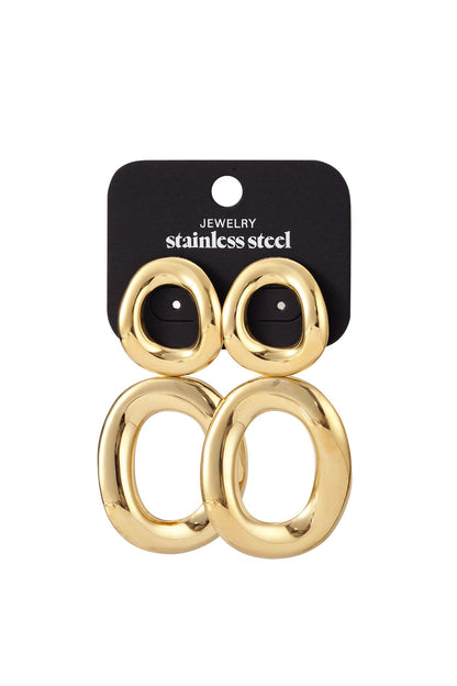 Cirkels oorbellen goud