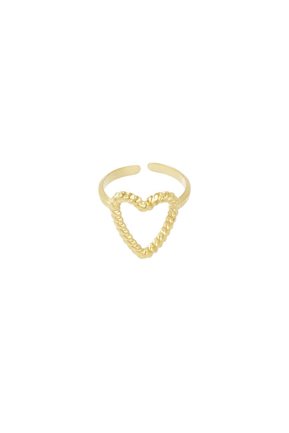 Change of hearts ring goud